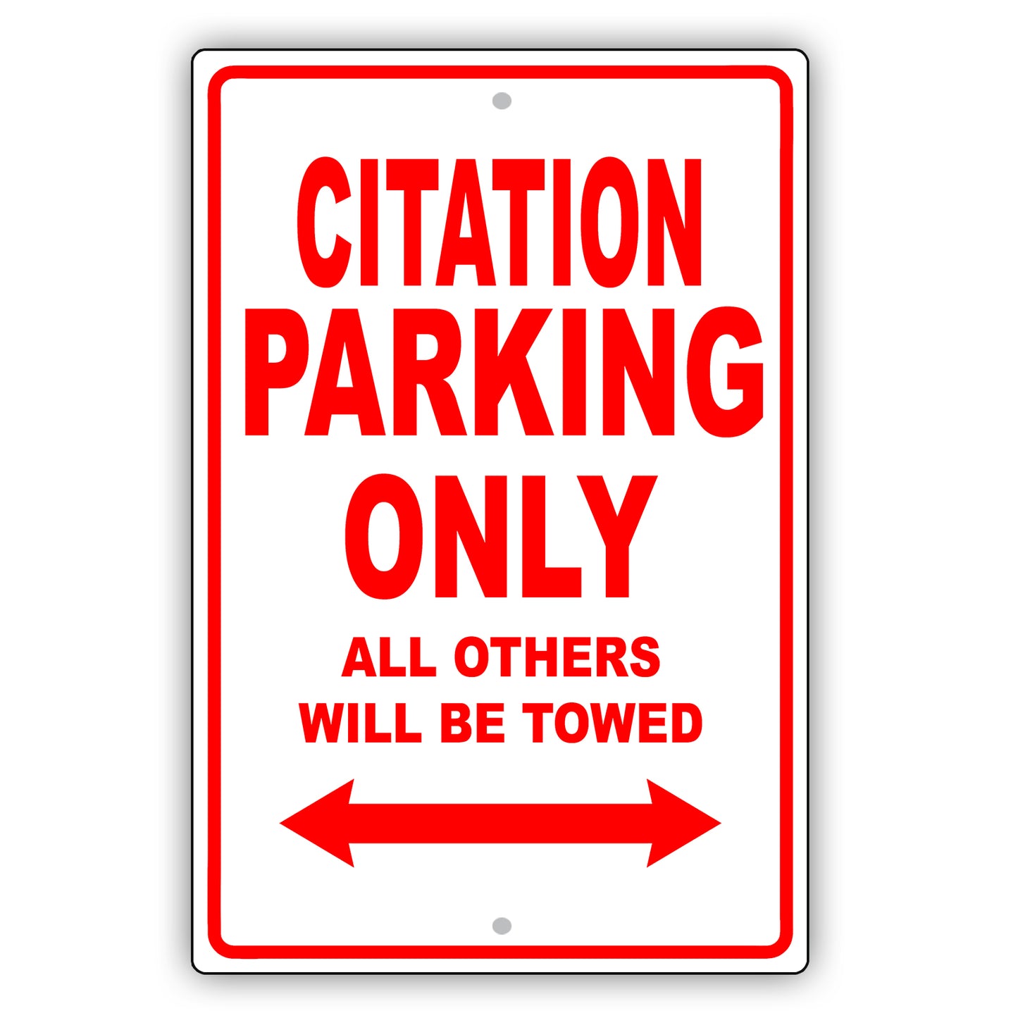 Chevrolet Citation Parking Only All Others Will Be Towed Aluminum Decor Garage Sign