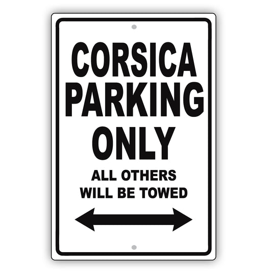 Chevrolet Corsica Parking Only All Others Will Be Towed Aluminum Decor Garage Sign