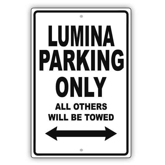 Chevrolet Lumina Parking Only Others Will Be Towed Aluminum Decor Garage Sign