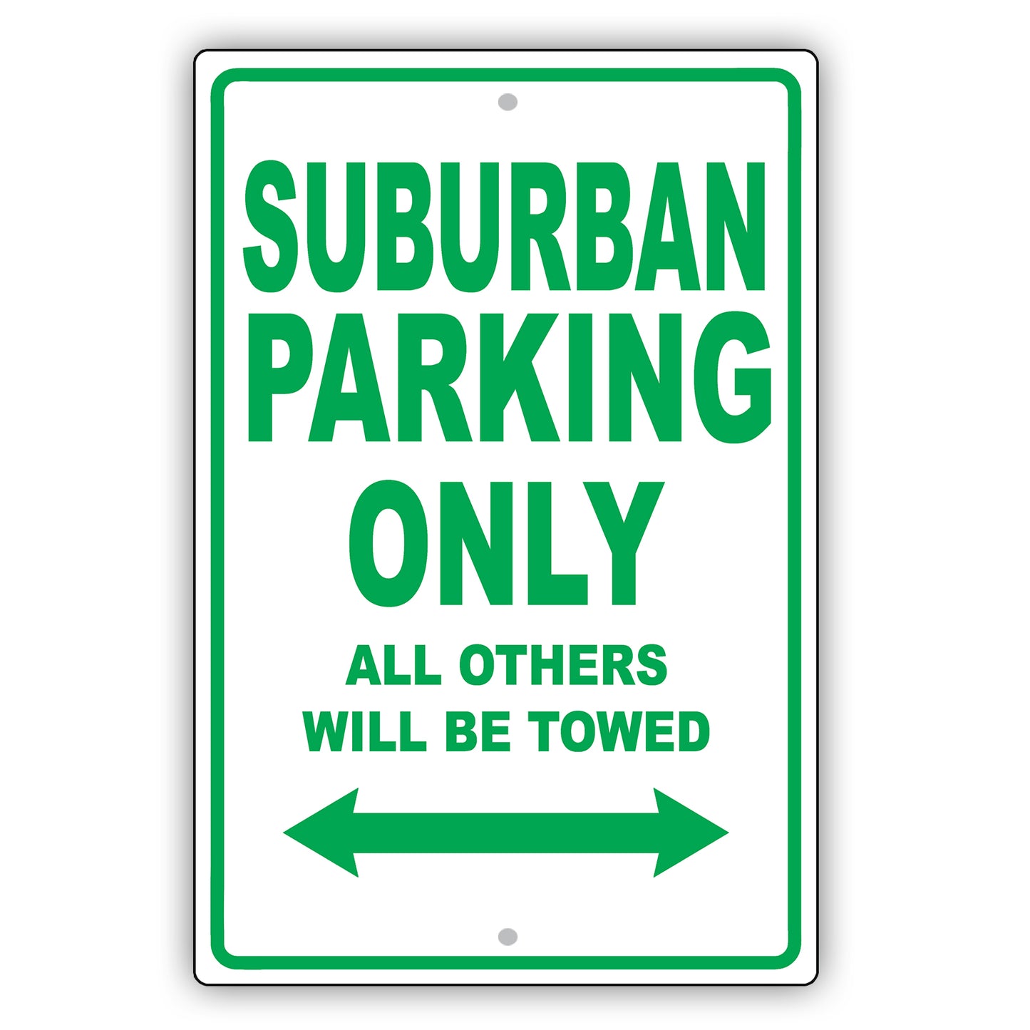 Chevrolet Suburban Parking Only All Others Will Be Towed Aluminum Decor Garage Sign