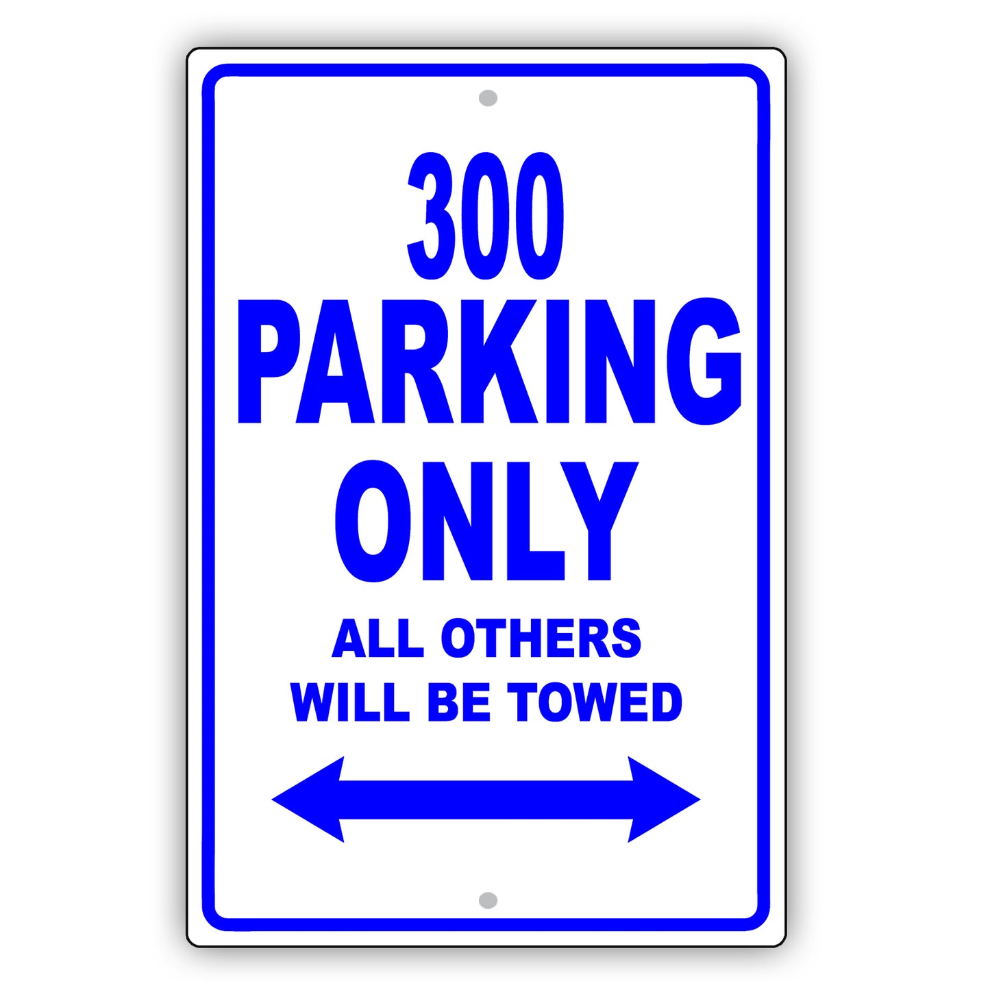 Chrysler 300 Parking Only All Others Will Be Towed Aluminum Decor Garage Sign