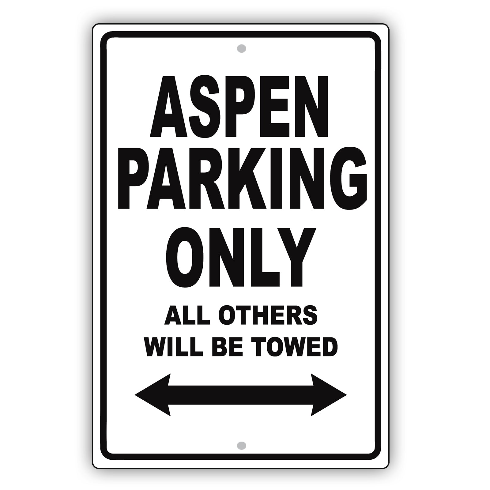 Chrysler Aspen Parking Only All Others Will Be Towed Aluminum Decor Garage Sign