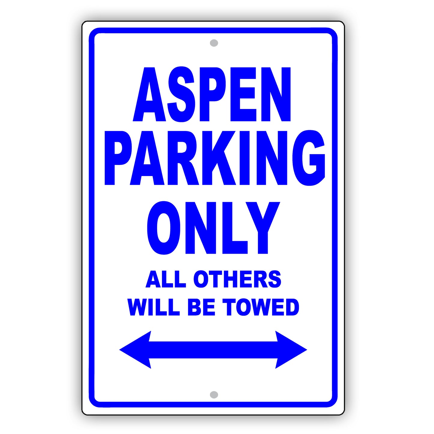Chrysler Aspen Parking Only All Others Will Be Towed Aluminum Decor Garage Sign