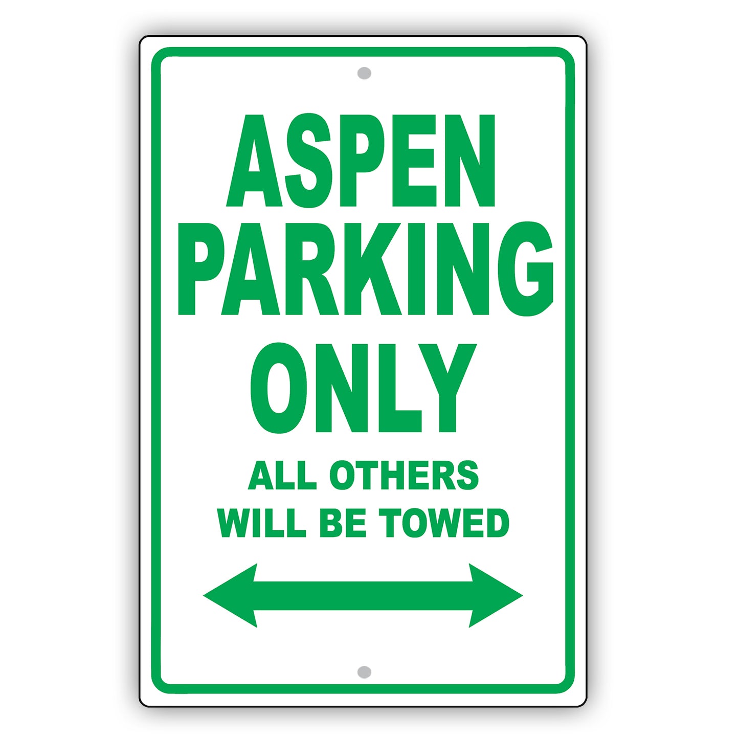 Chrysler Aspen Parking Only All Others Will Be Towed Aluminum Decor Garage Sign