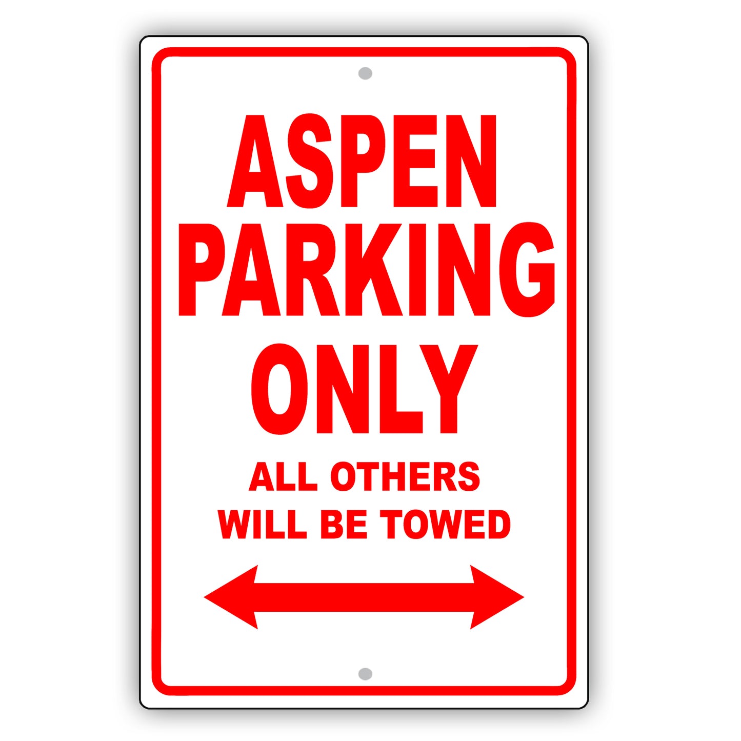 Chrysler Aspen Parking Only All Others Will Be Towed Aluminum Decor Garage Sign