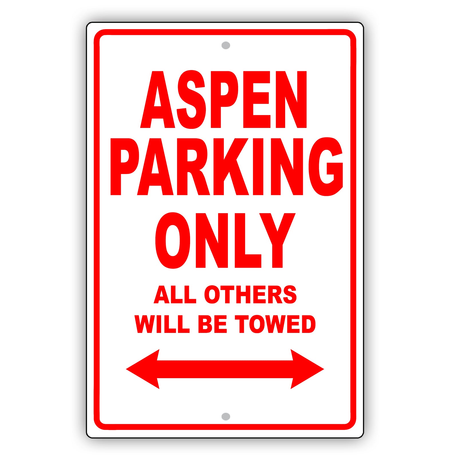 Chrysler Aspen Parking Only All Others Will Be Towed Aluminum Decor Garage Sign