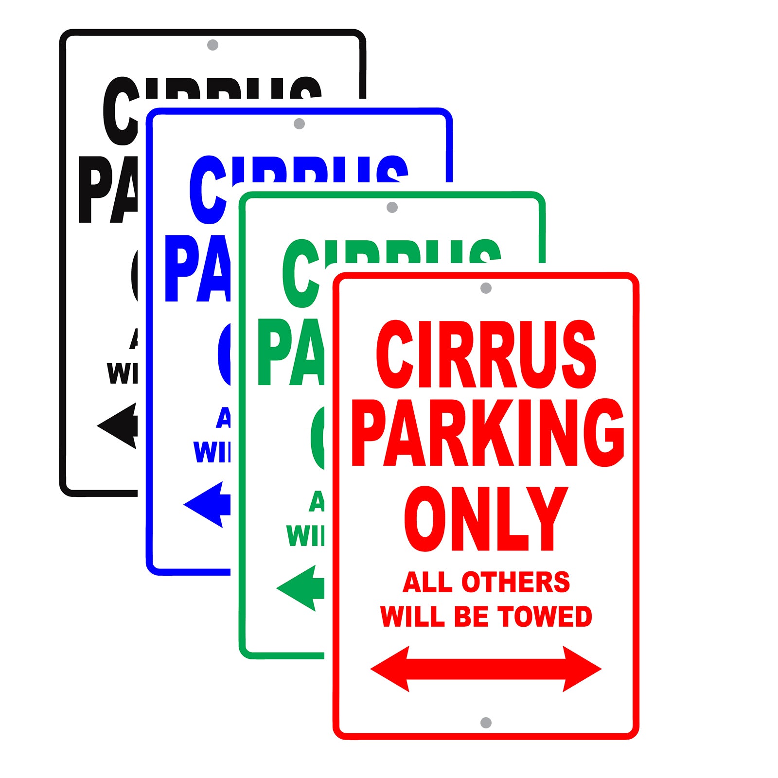 Chrysler Cirrus Parking Only All Others Will Be Towed Aluminum Decor Garage Sign