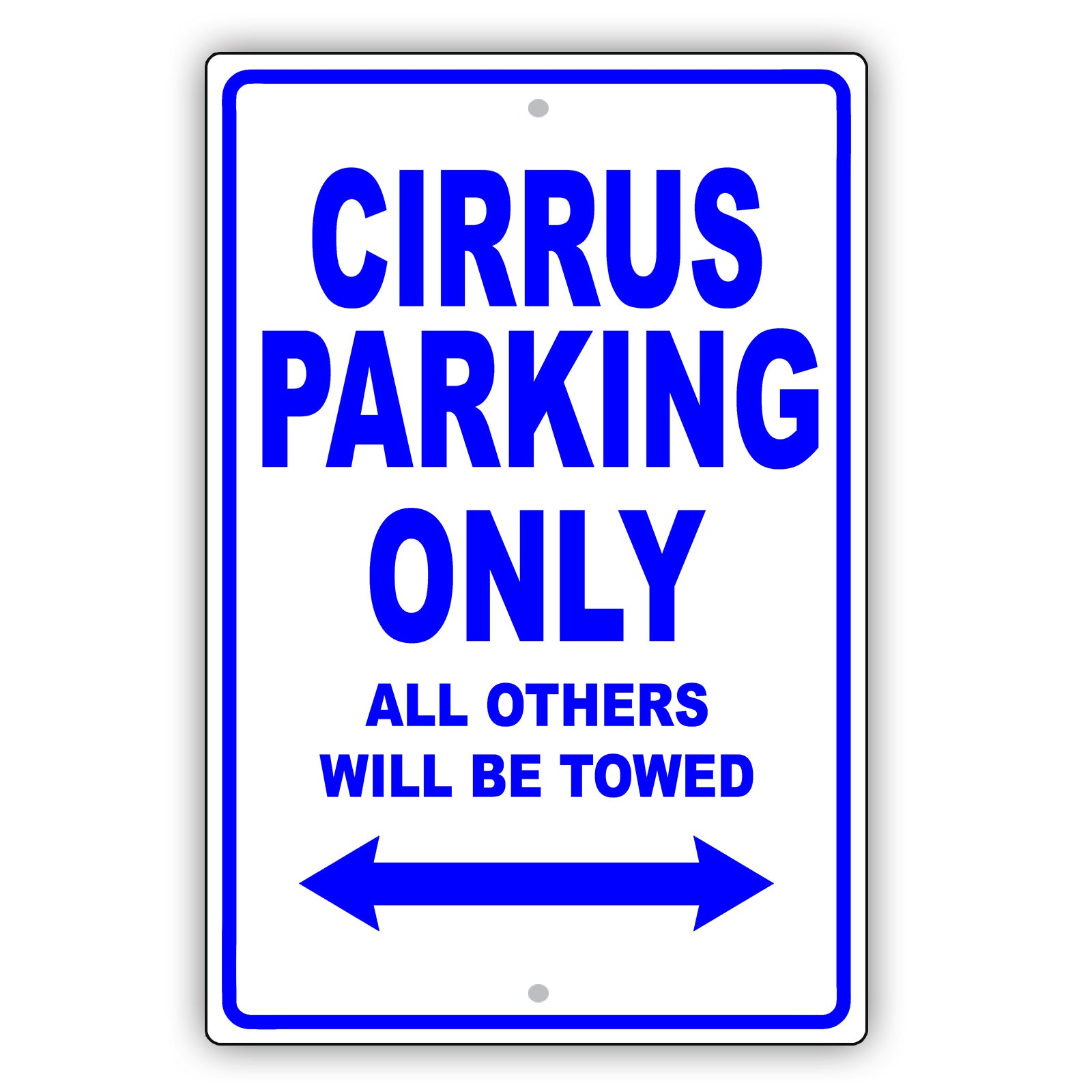 Chrysler Cirrus Parking Only All Others Will Be Towed Aluminum Decor Garage Sign