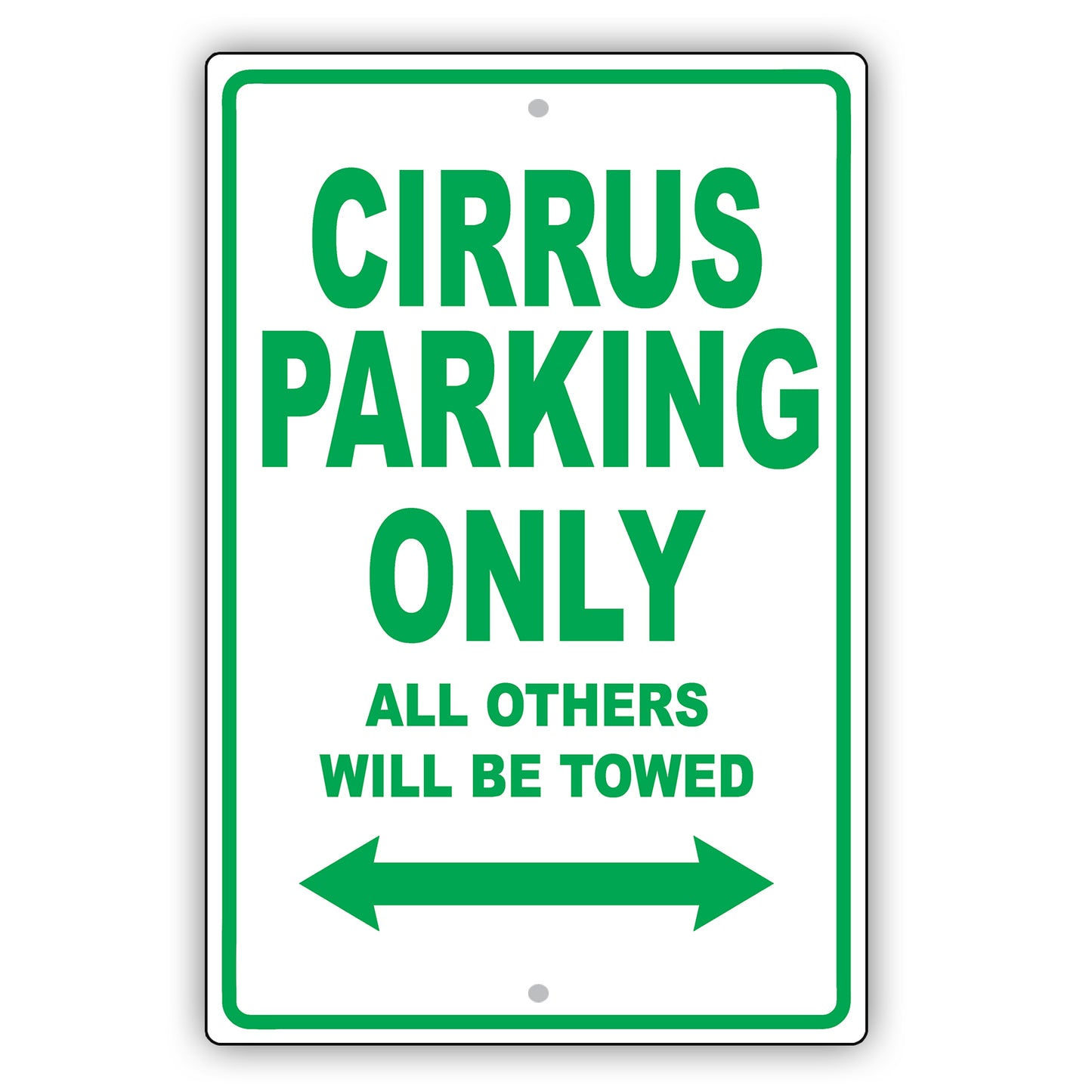 Chrysler Cirrus Parking Only All Others Will Be Towed Aluminum Decor Garage Sign