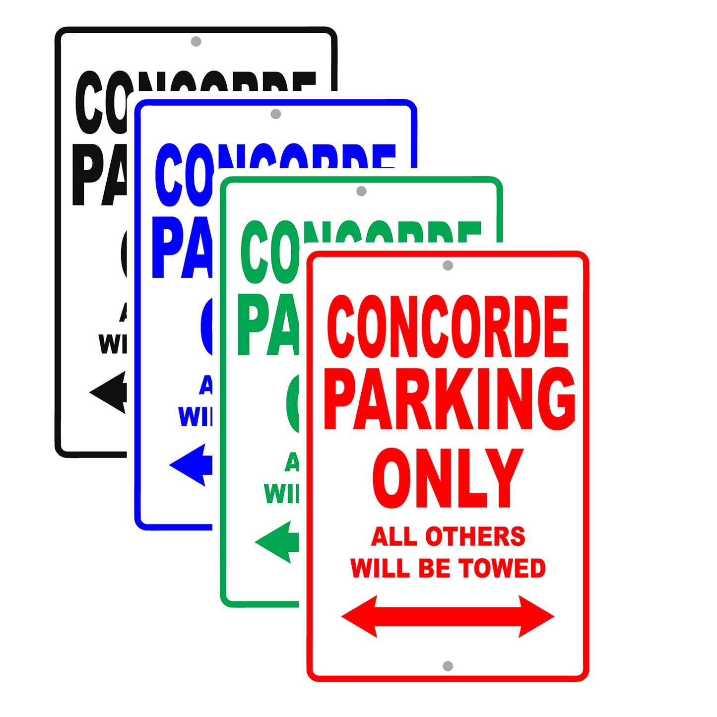 Chrysler Concorde Parking Only All Others Will Be Towed Aluminum Decor Garage Sign