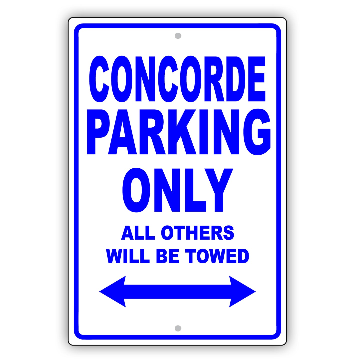 Chrysler Concorde Parking Only All Others Will Be Towed Aluminum Decor Garage Sign