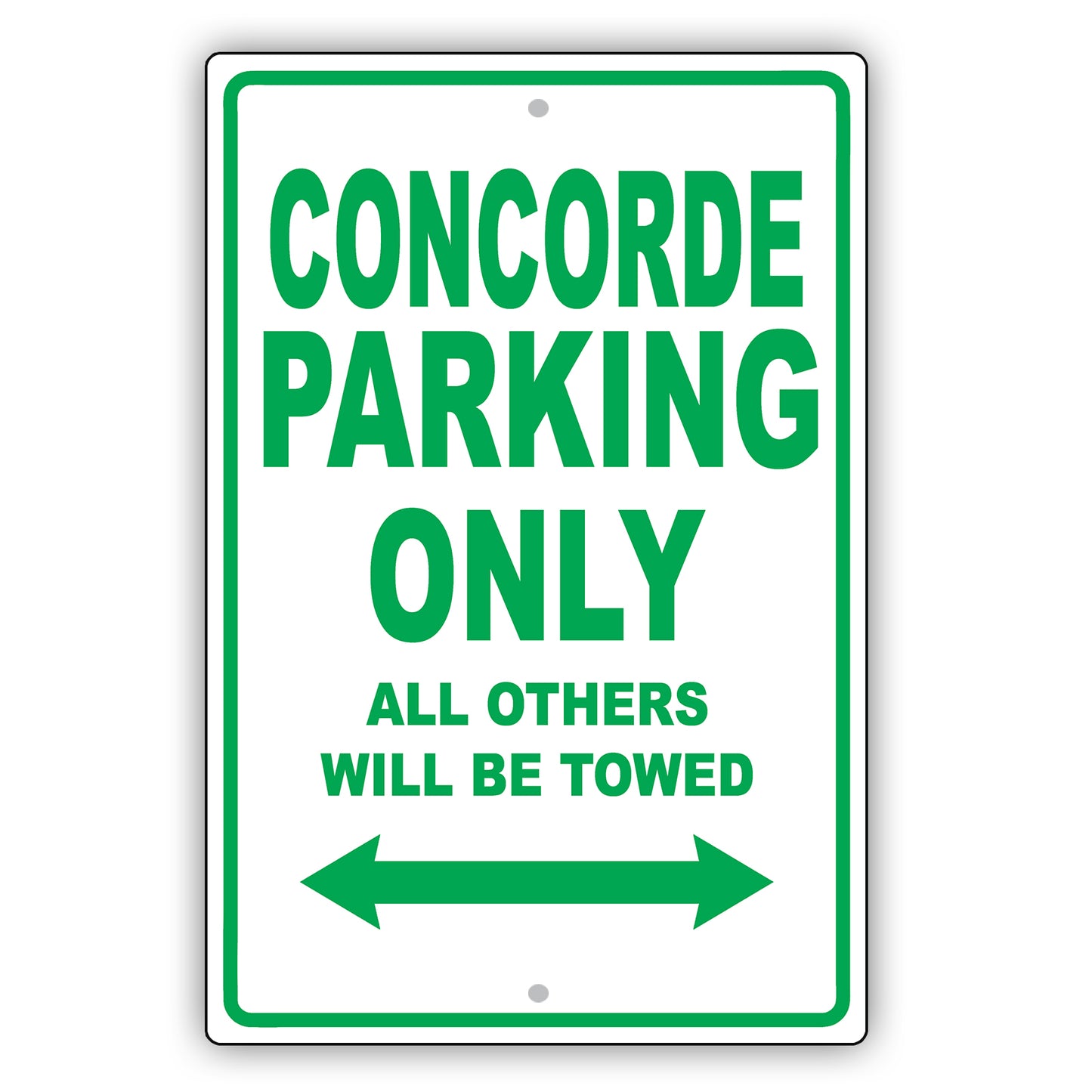Chrysler Concorde Parking Only All Others Will Be Towed Aluminum Decor Garage Sign