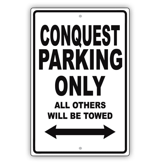 Chrysler Conquest Parking Only All Others Will Be Towed Aluminum Decor Garage Sign