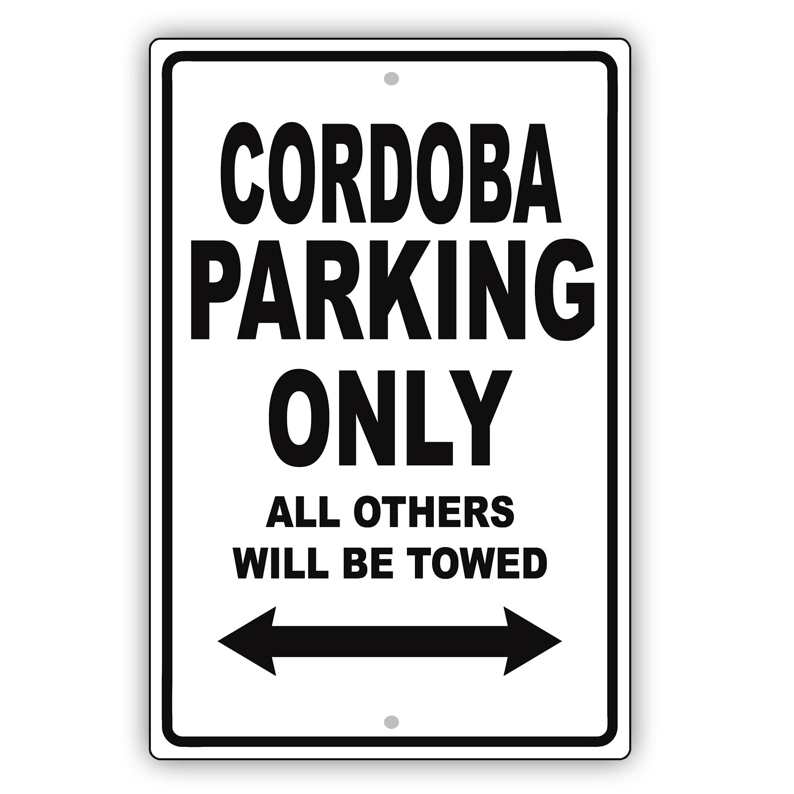 Chrysler Cordoba Parking Only Others Will Be Towed Aluminum Decor Garage Sign