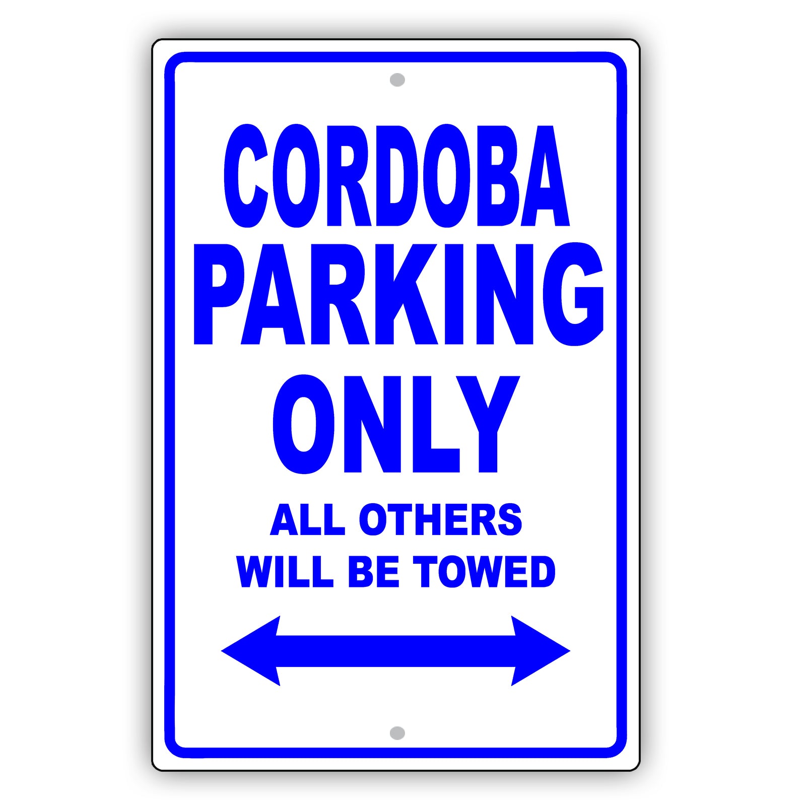 Chrysler Cordoba Parking Only Others Will Be Towed Aluminum Decor Garage Sign