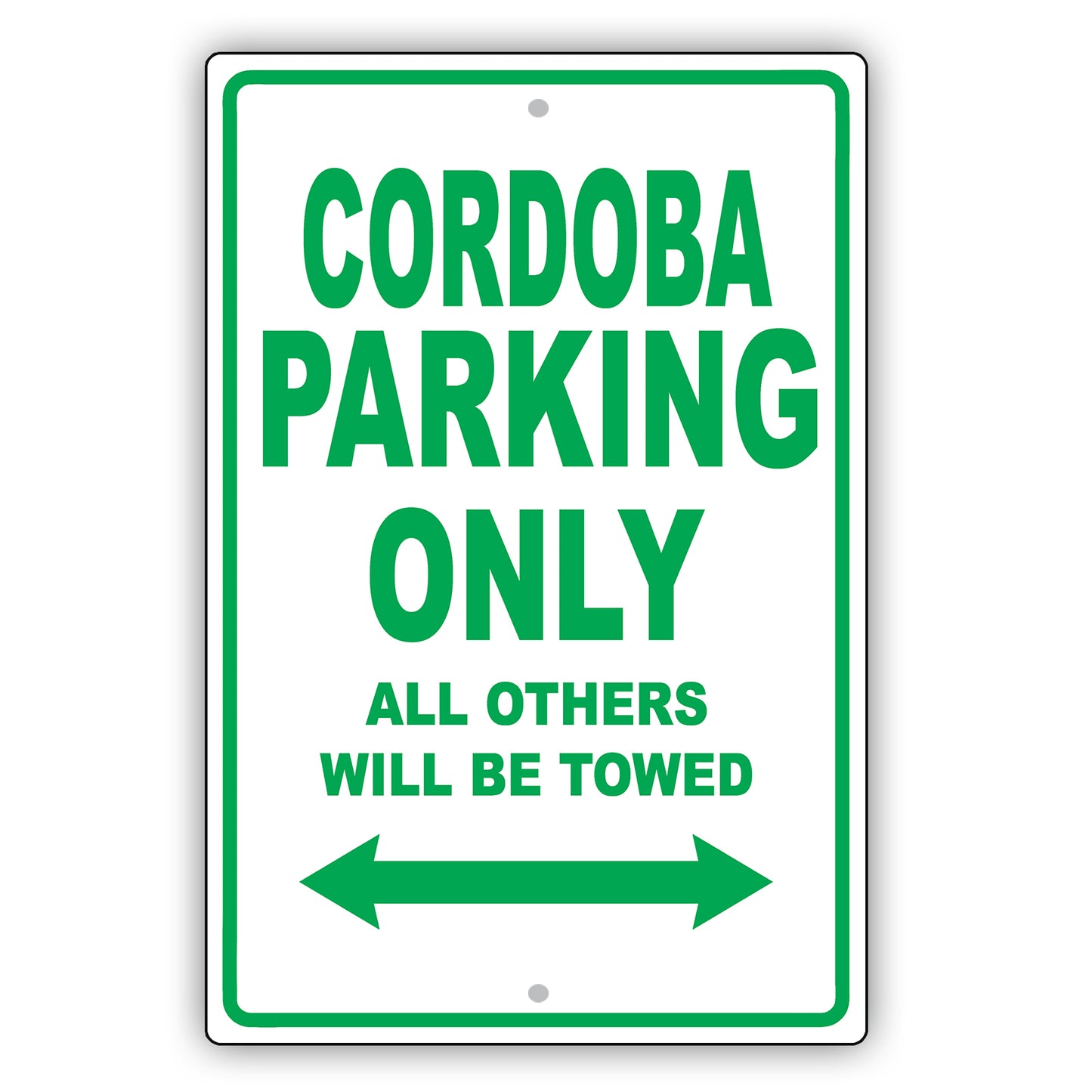 Chrysler Cordoba Parking Only Others Will Be Towed Aluminum Decor Garage Sign