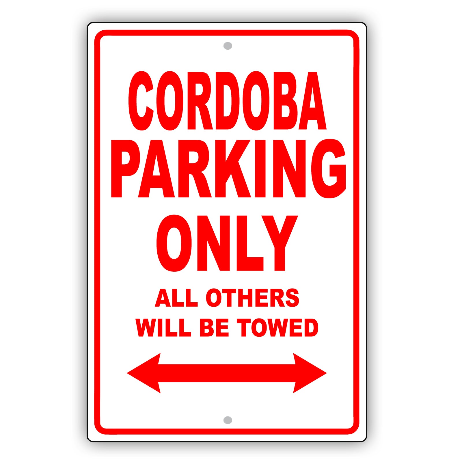 Chrysler Cordoba Parking Only Others Will Be Towed Aluminum Decor Garage Sign