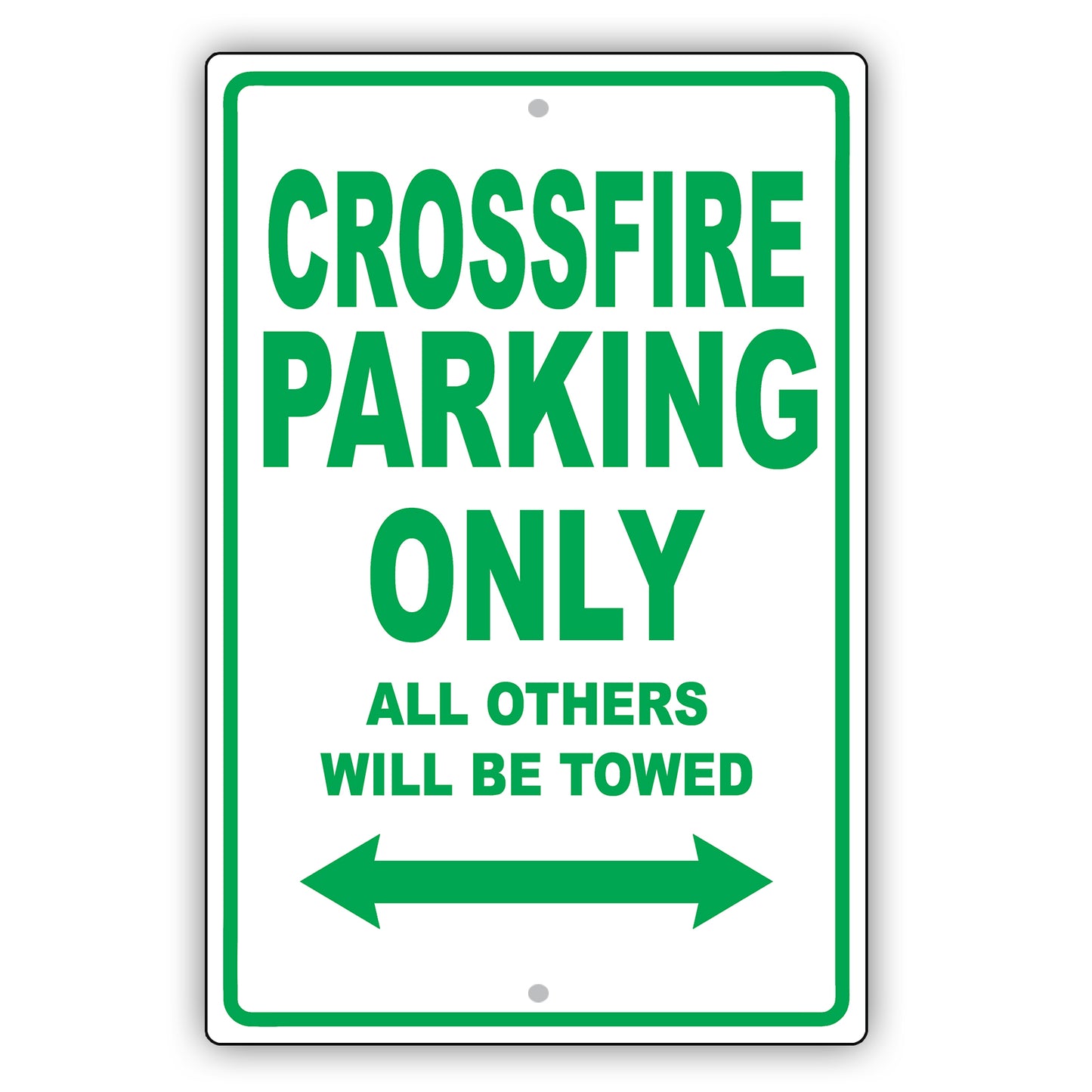 Chrysler Crossfire Parking Only All Others Will Be Towed Aluminum Decor Garage Sign
