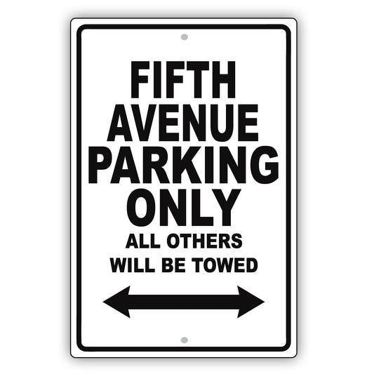 Chrysler Fifth Avenue Parking Only Others Will Be Towed Aluminum Decor Garage Sign