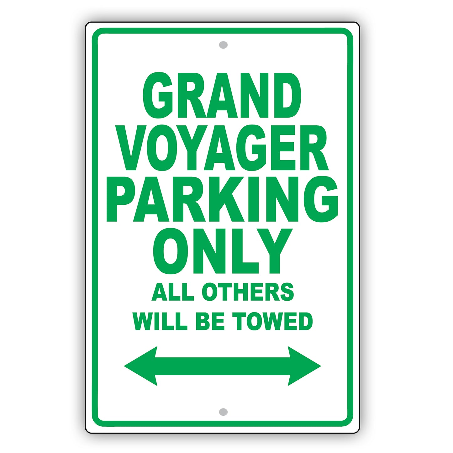 Chrysler Grand Voyager Parking Only All Others Will Be Towed Aluminum Garage Sign