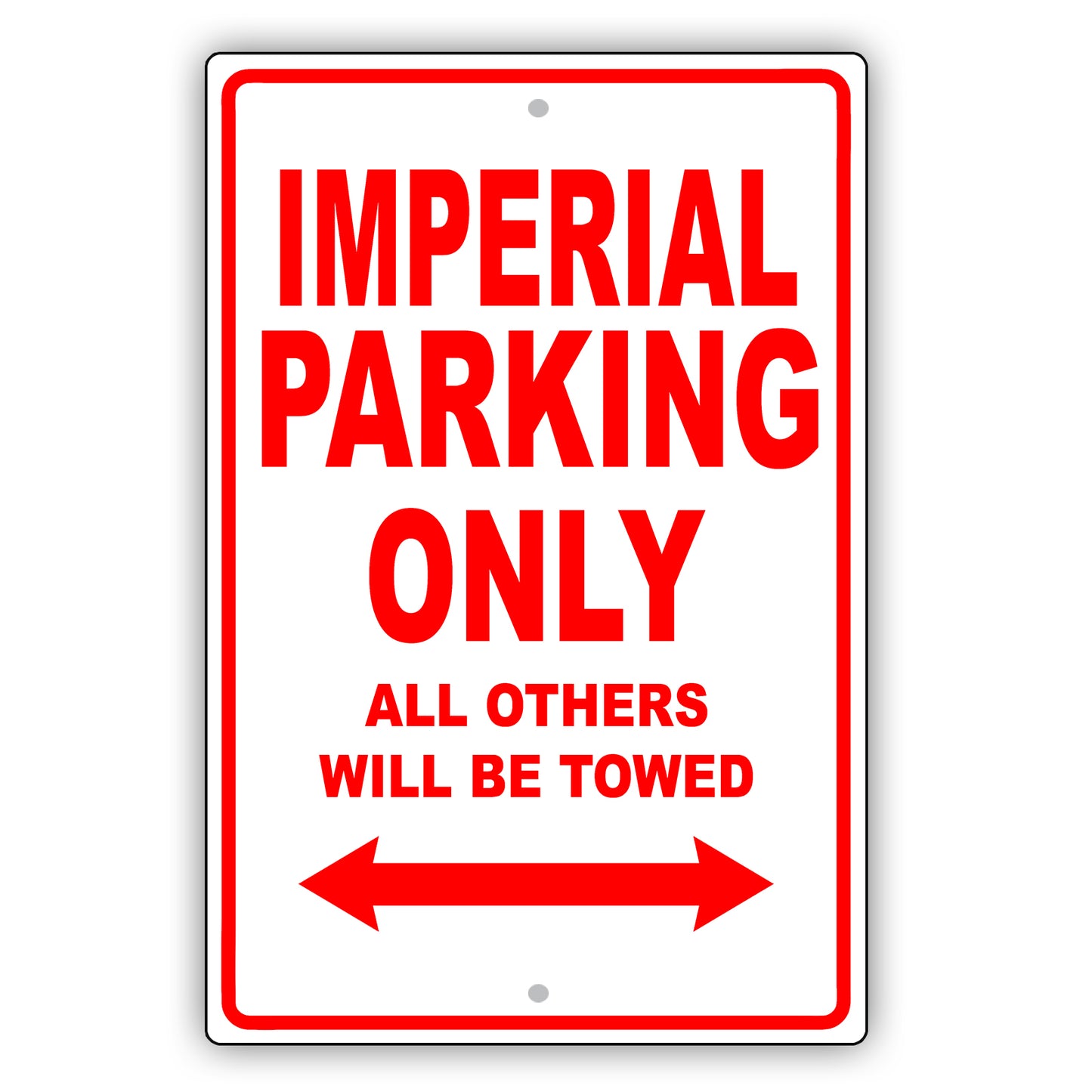 Chrysler Imperial Parking Only All Others Will Be Towed Aluminum Decor Garage Sign