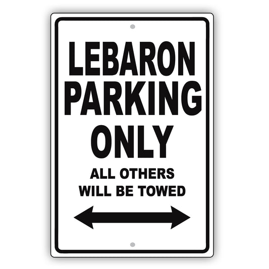 Chrysler Lebaron Parking Only All Others Will Be Towed Aluminum Decor Garage Sign