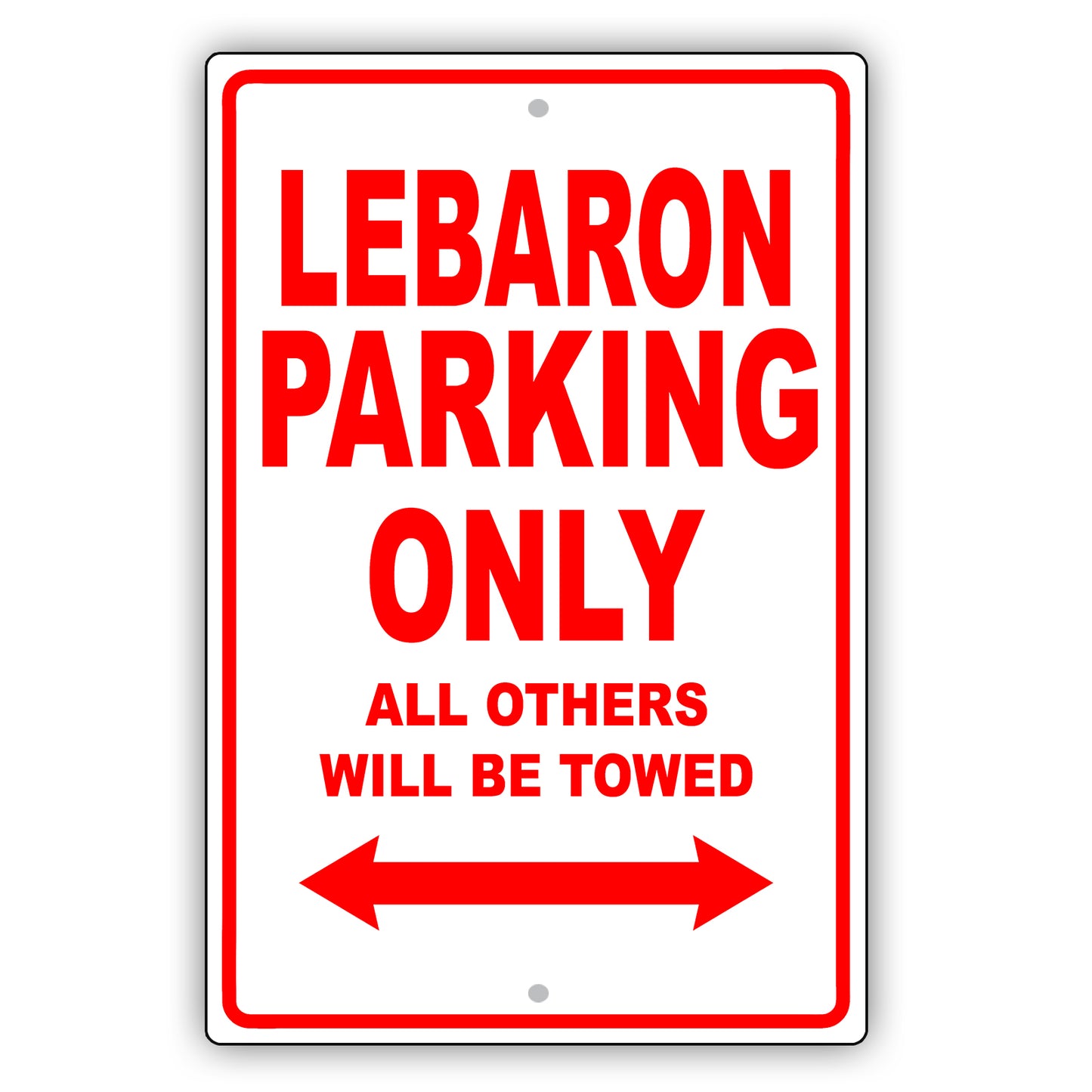 Chrysler Lebaron Parking Only All Others Will Be Towed Aluminum Decor Garage Sign