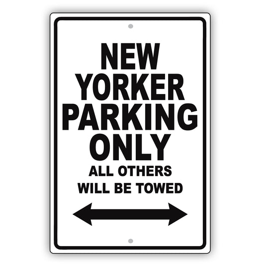 Chrysler New Yorker Parking Only All Others Will Be Towed Aluminum Decor Garage Sign