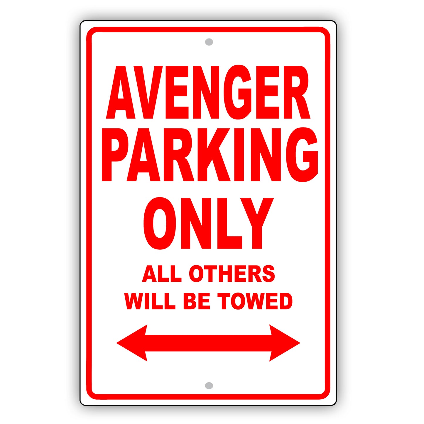 Dodge Avenger Parking Only All Others Will Be Towed Aluminum Decor Garage Sign