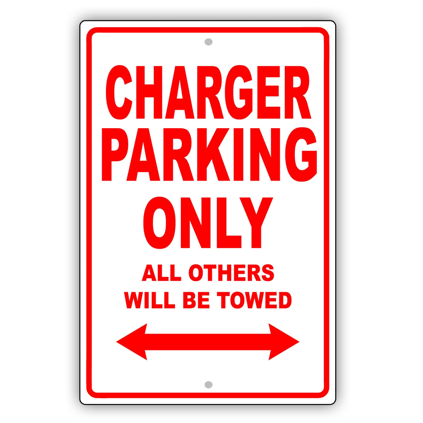 Dodge Charger Parking Only All Others Will Be Towed Aluminum Decor Garage Sign