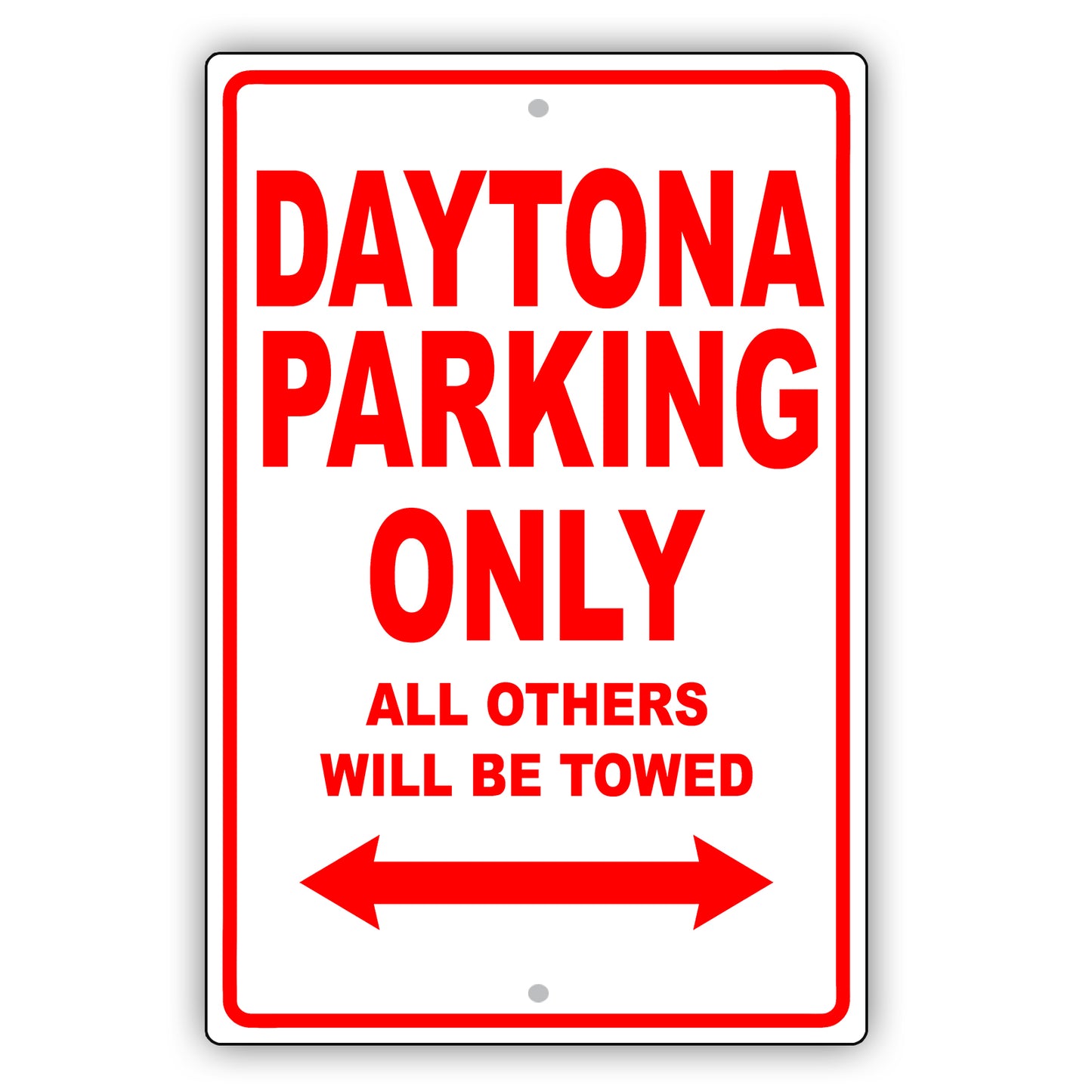 Dodge Daytona Parking Only All Others Will Be Towed Aluminum Decor Garage Sign