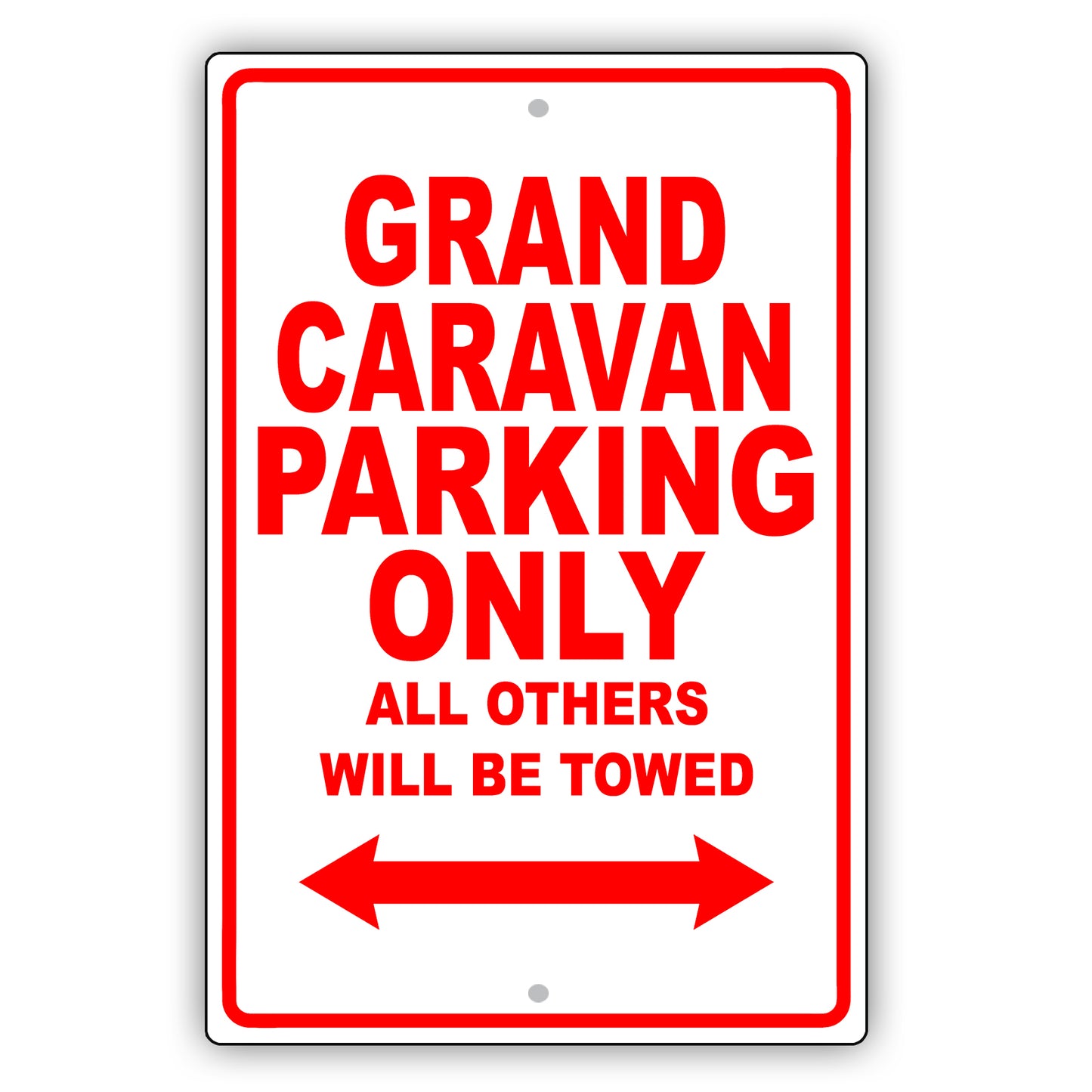 Dodge Grand Caravan Parking Only All Others Will Be Towed Aluminum Decor Garage Sign