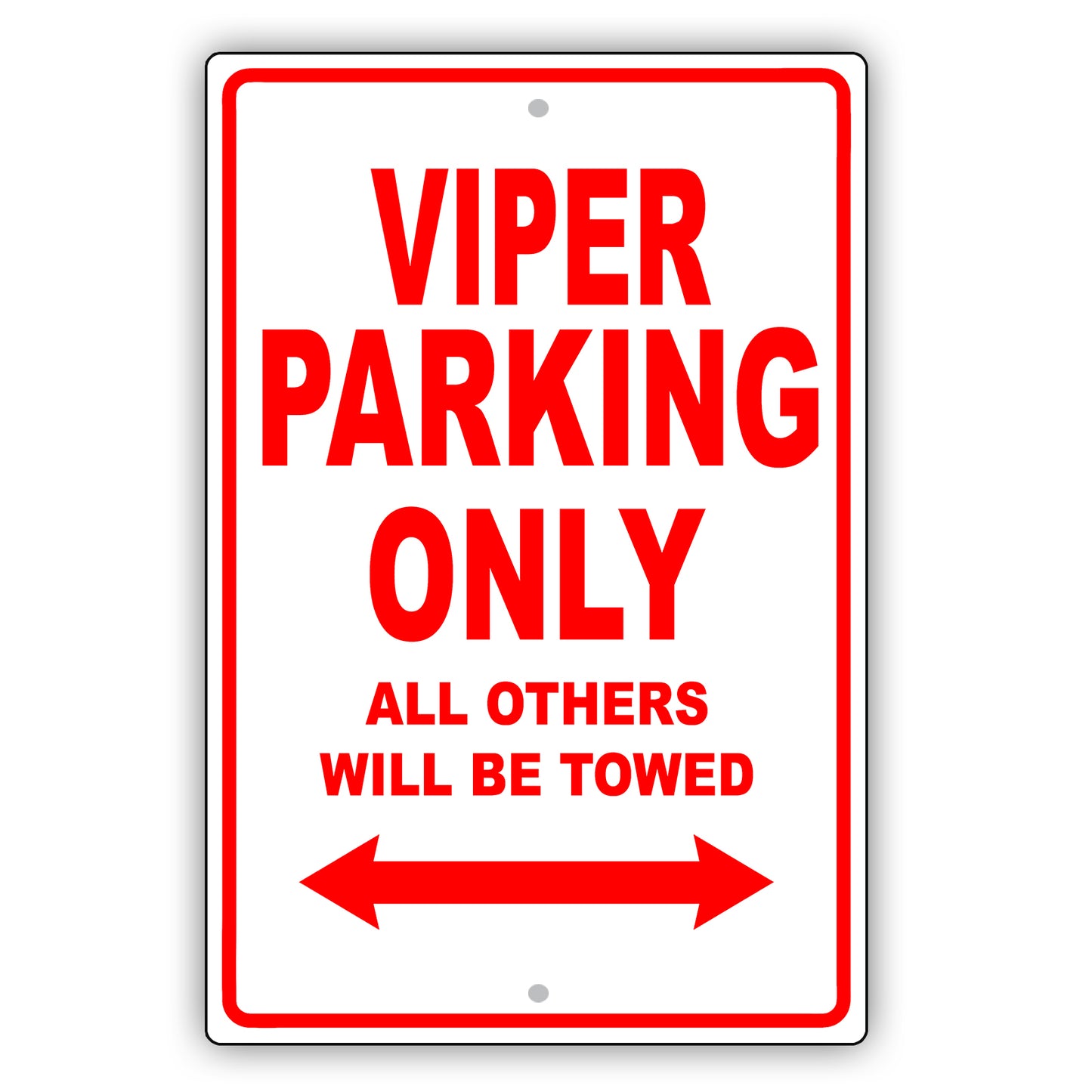 Dodge Viper Parking Only All Others Will Be Towed Aluminum Decor Garage Sign