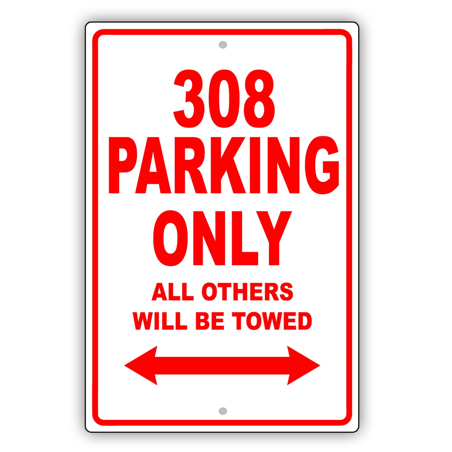 Ferrari 308 Parking Only All Others Will Be Towed Aluminum Decor Garage Sign
