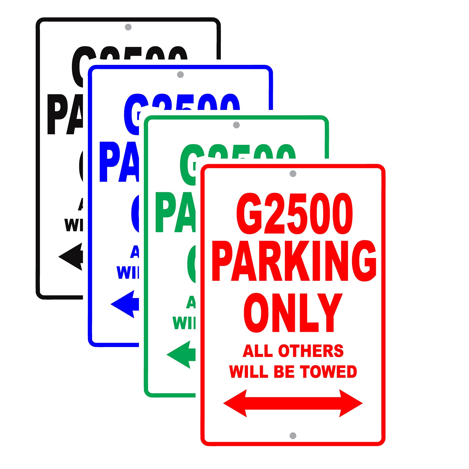 Gmc G2500 Parking Only All Others Will Be Towed Aluminum Decor Garage Sign