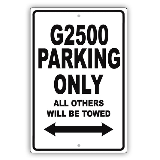 Gmc G2500 Parking Only All Others Will Be Towed Aluminum Decor Garage Sign