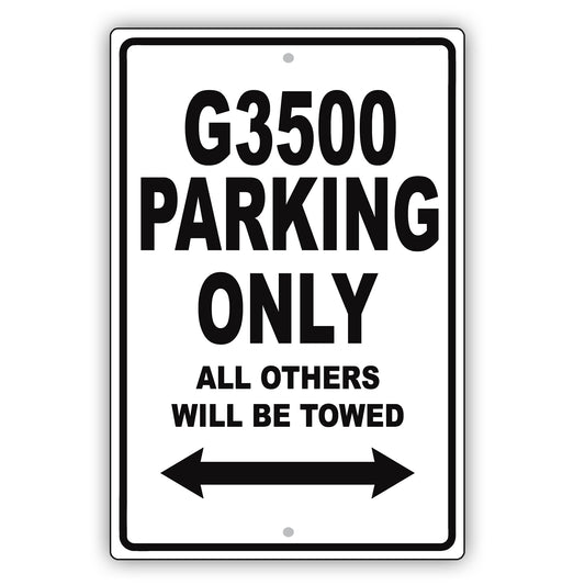 Gmc G3500 Parking Only All Others Will Be Towed Aluminum Decor Garage Sign