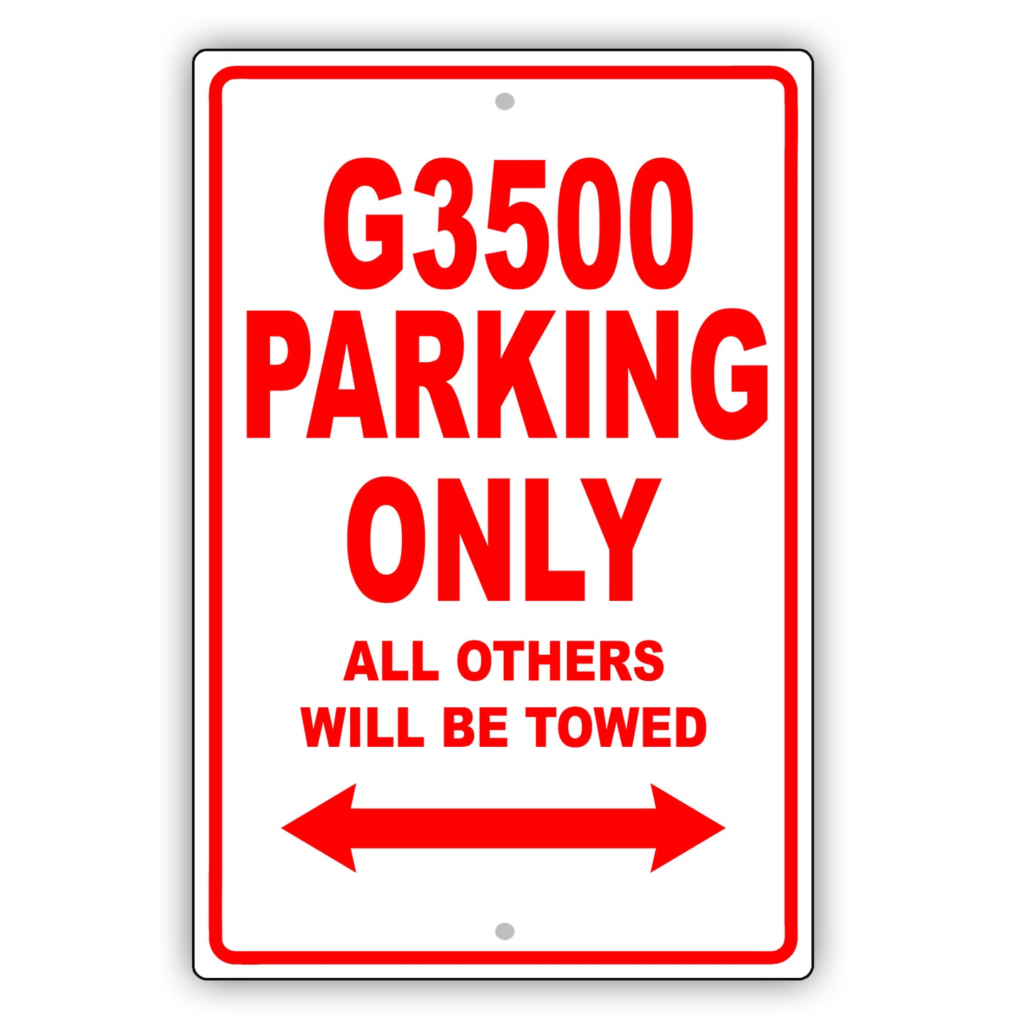 Gmc G3500 Parking Only All Others Will Be Towed Aluminum Decor Garage Sign