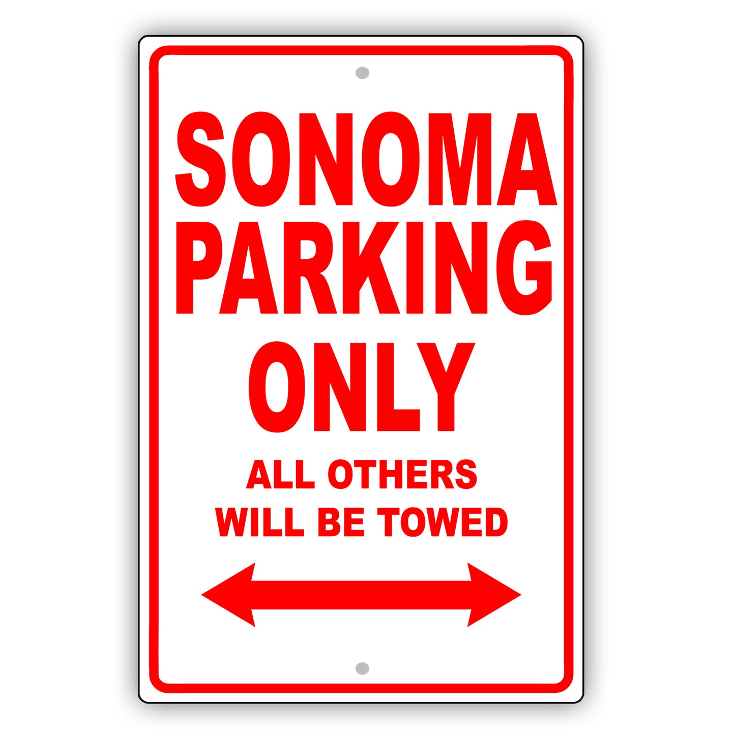Gmc Sonoma Parking Only All Others Will Be Towed Aluminum Decor Garage Sign