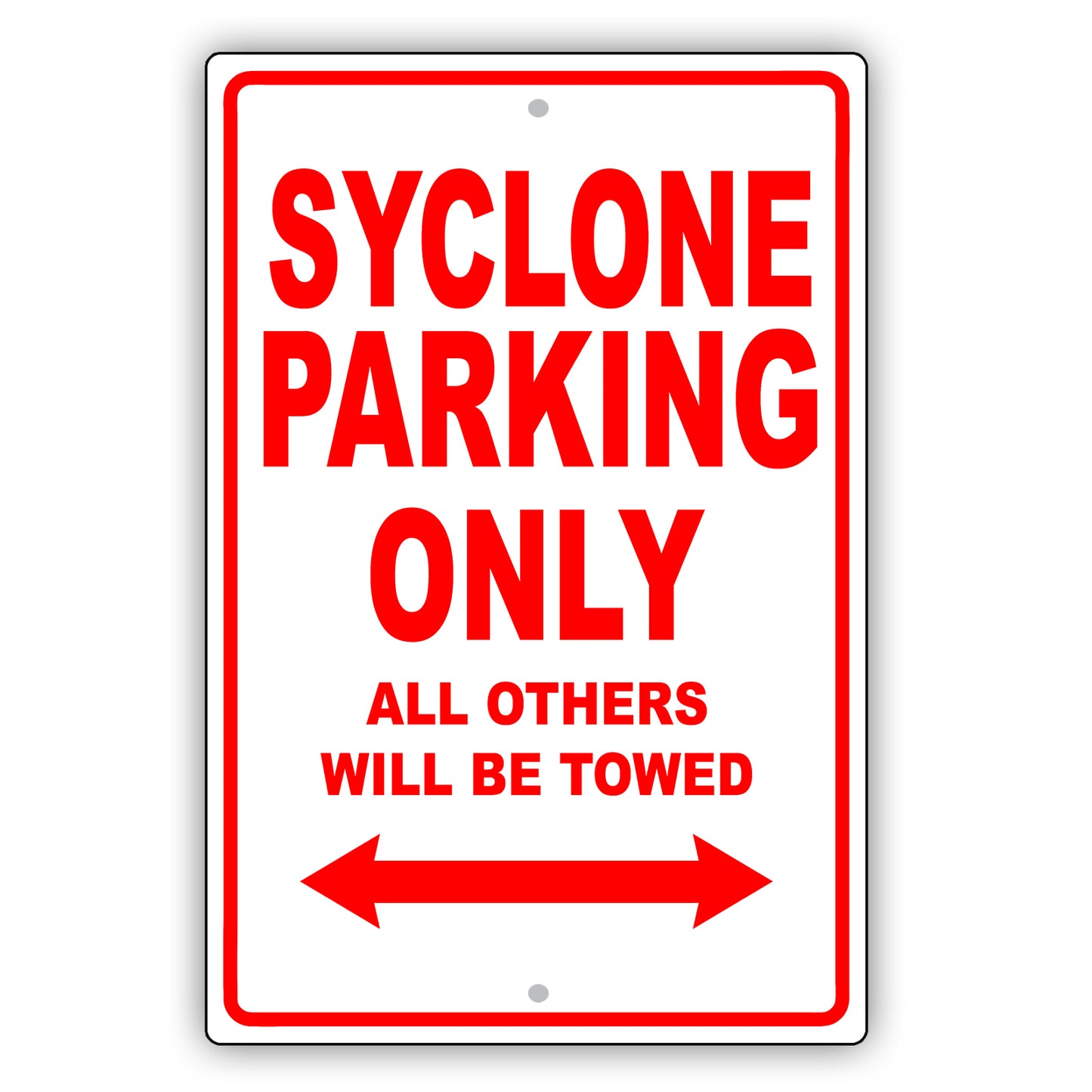 Gmc Syclone Parking Only All Others Will Be Towed Aluminum Decor Garage Sign