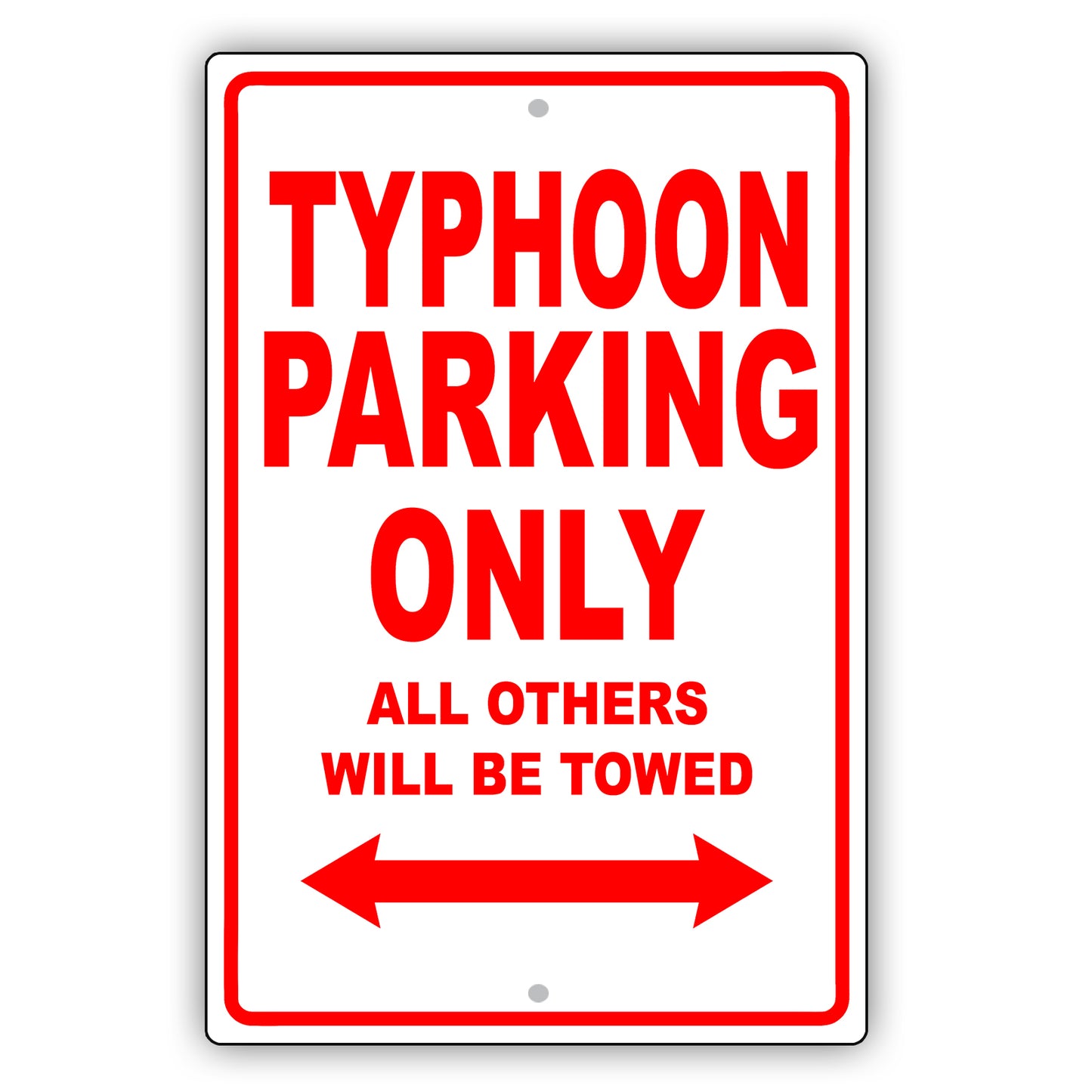 Gmc Typhoon Parking Only All Others Will Be Towed Aluminum Decor Garage Sign