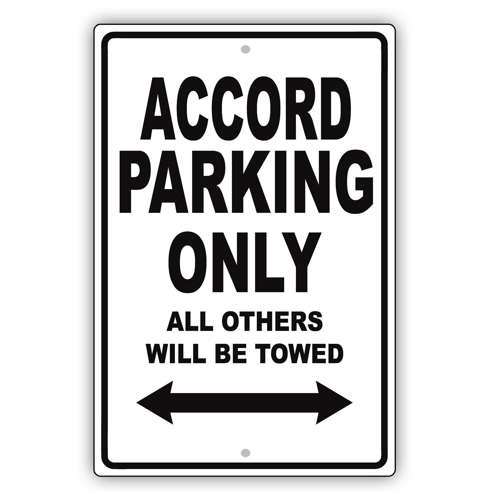 Honda Accord Parking Only All Others Will Be Towed Aluminum Decor Garage Sign