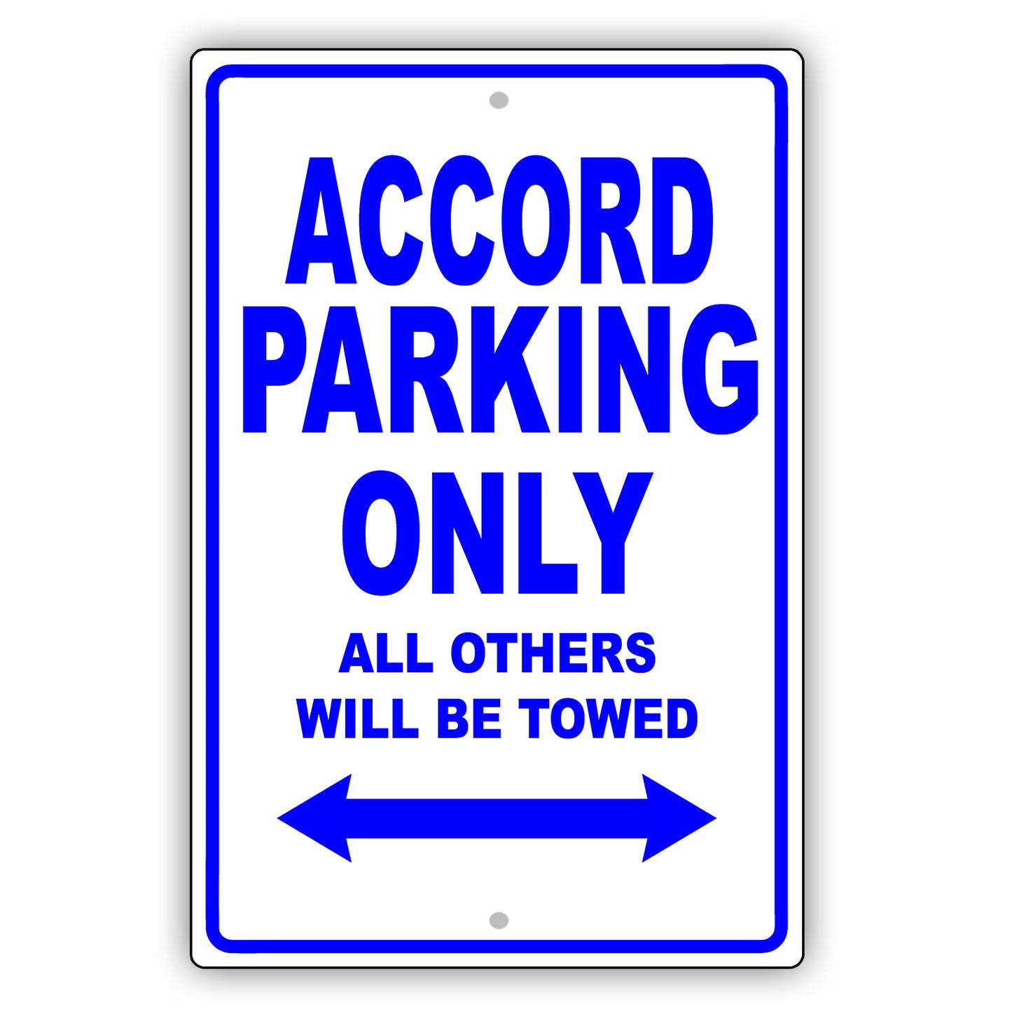 Honda Accord Parking Only All Others Will Be Towed Aluminum Decor Garage Sign