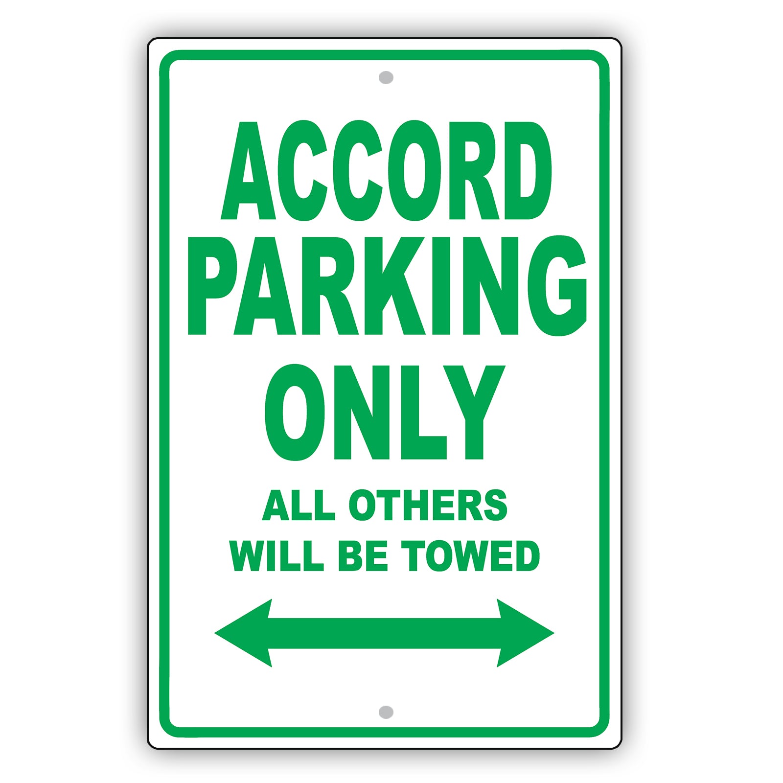 Honda Accord Parking Only All Others Will Be Towed Aluminum Decor Garage Sign