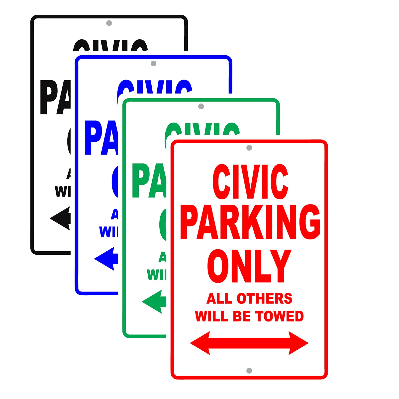 Honda Civic Parking Only All Others Will Be Towed Aluminum Decor Garage Sign