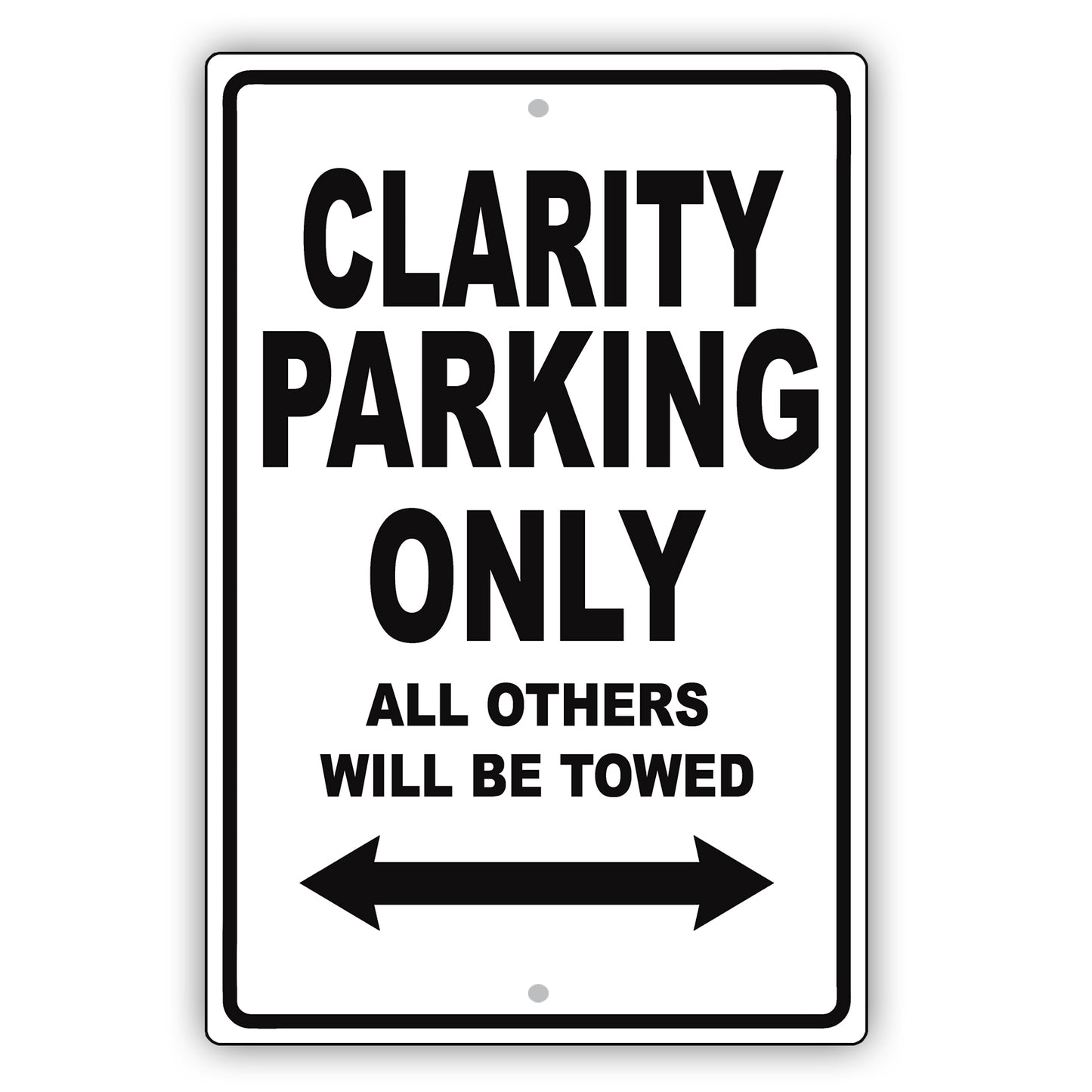 Honda Clarity Parking Only All Others Will Be Towed Aluminum Decor Garage Sign