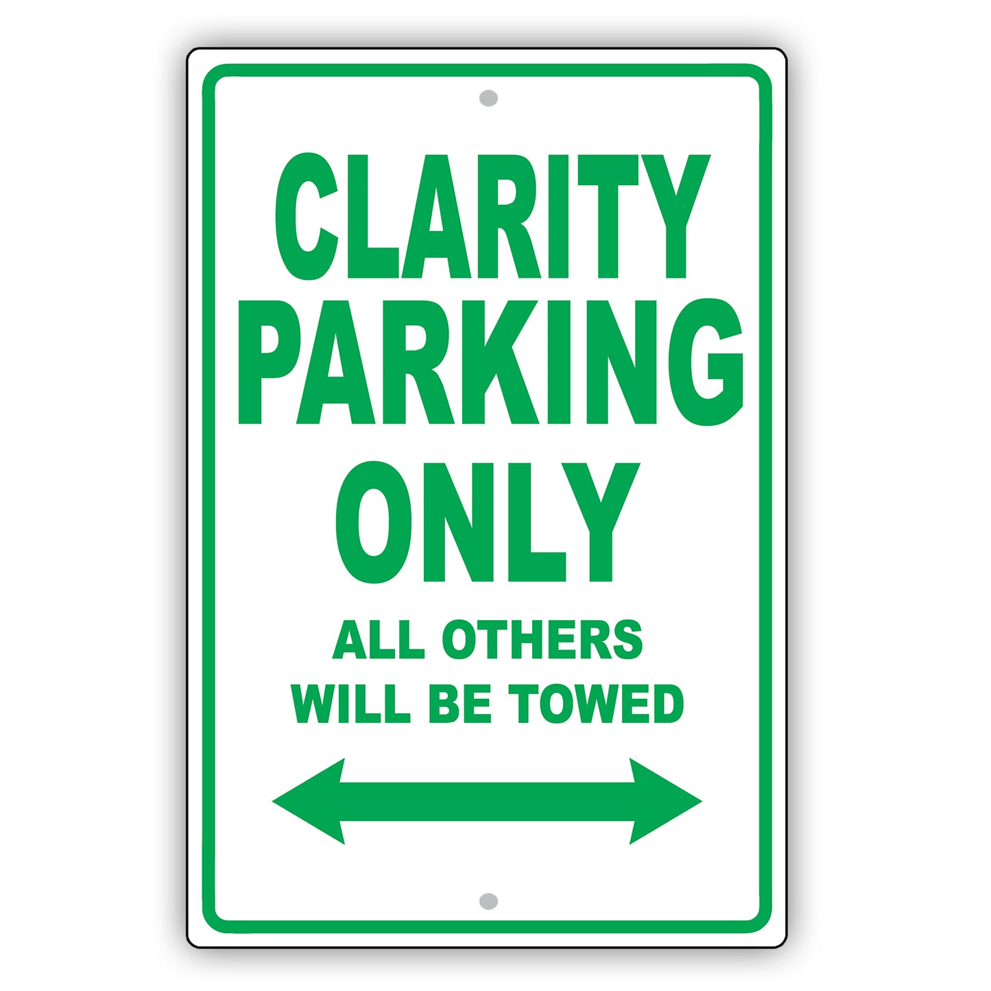 Honda Clarity Parking Only All Others Will Be Towed Aluminum Decor Garage Sign