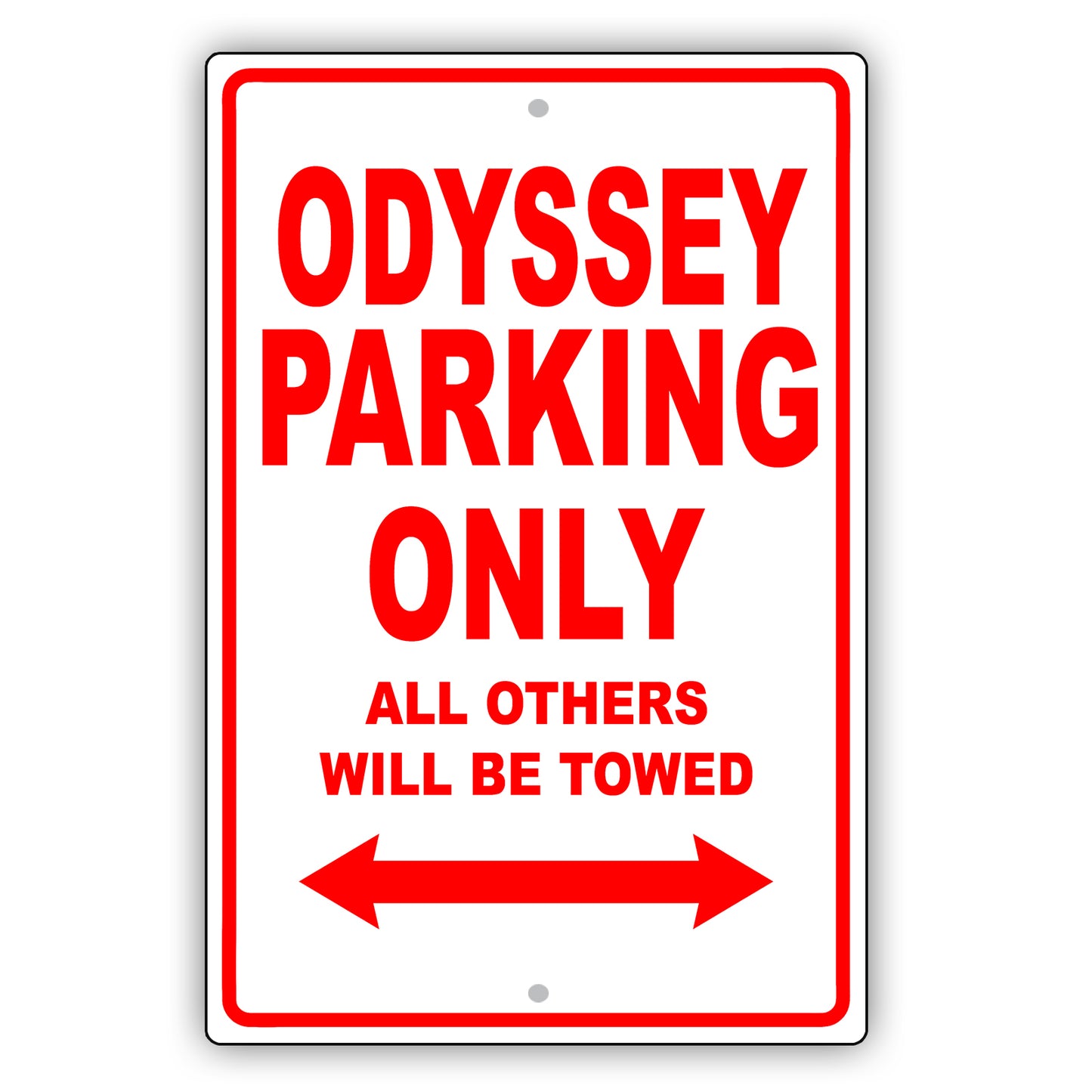 Honda Odyssey Parking Only All Others Will Be Towed Aluminum Decor Garage Sign
