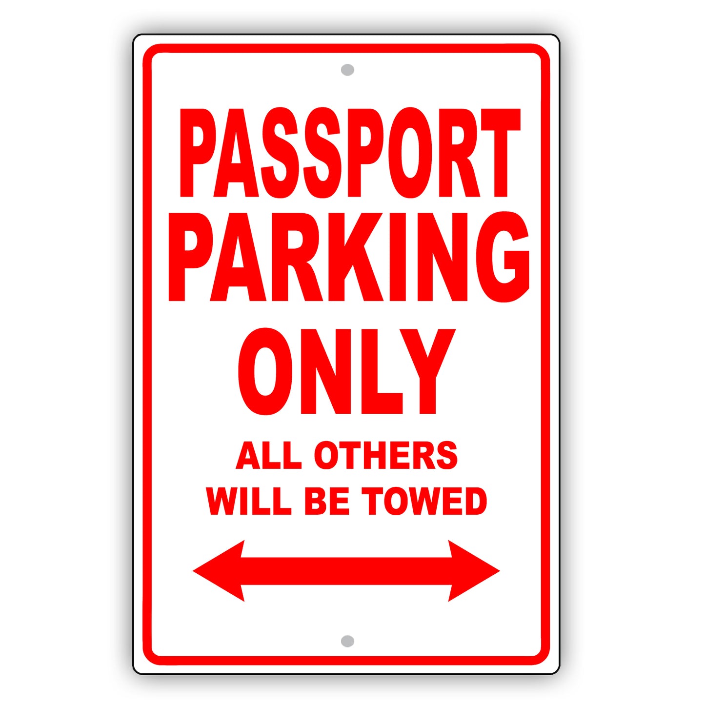 Honda Passport Parking Only All Others Will Be Towed Aluminum Decor Garage Sign