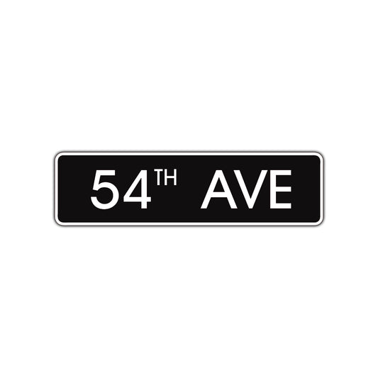 54th Avenue New York Road Aluminum Metal Novelty Street Plate Sign Wall Gift Decor
